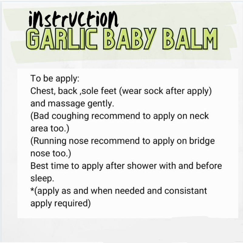 Garlic Balm for cough , flu and phlegm | for Baby to adults