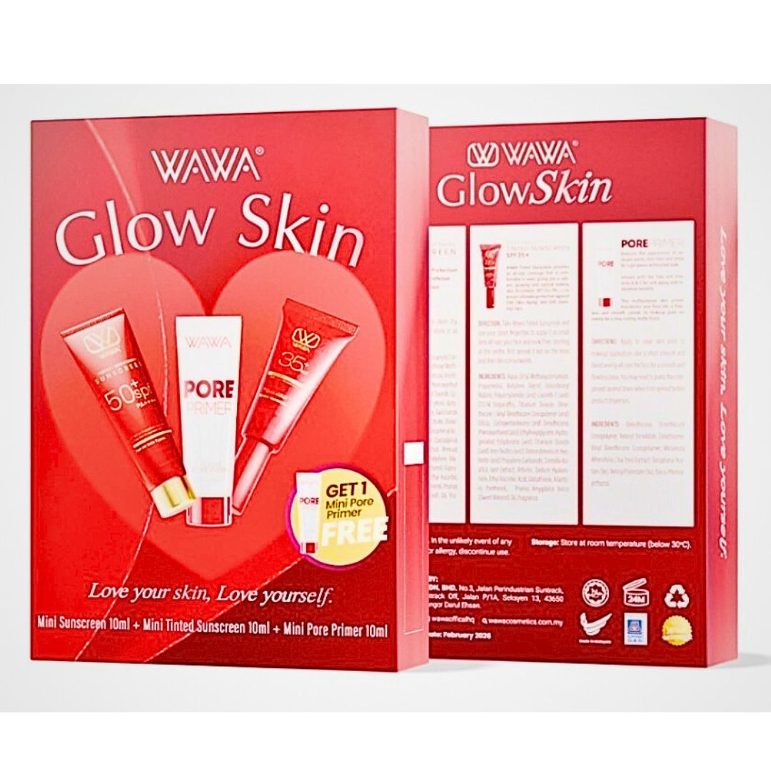 Wawa Glow Skin 3 in 1 | Perfect Sunscreen | Tinted Sunscreen | Pore Primer