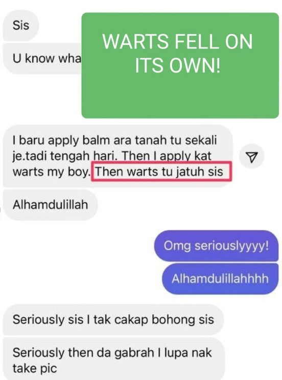Ara Tanah Balm (for asthma, bronchitis, wheezing, warts removal)
