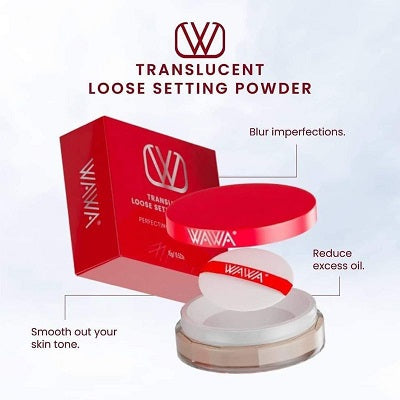 Wawa Translucent Loose Setting Powder | Glowy Effect | Matte Finishing