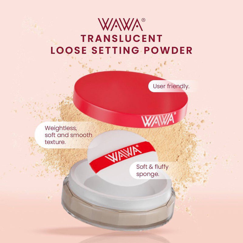 Wawa Translucent Loose Setting Powder | Glowy Effect | Matte Finishing