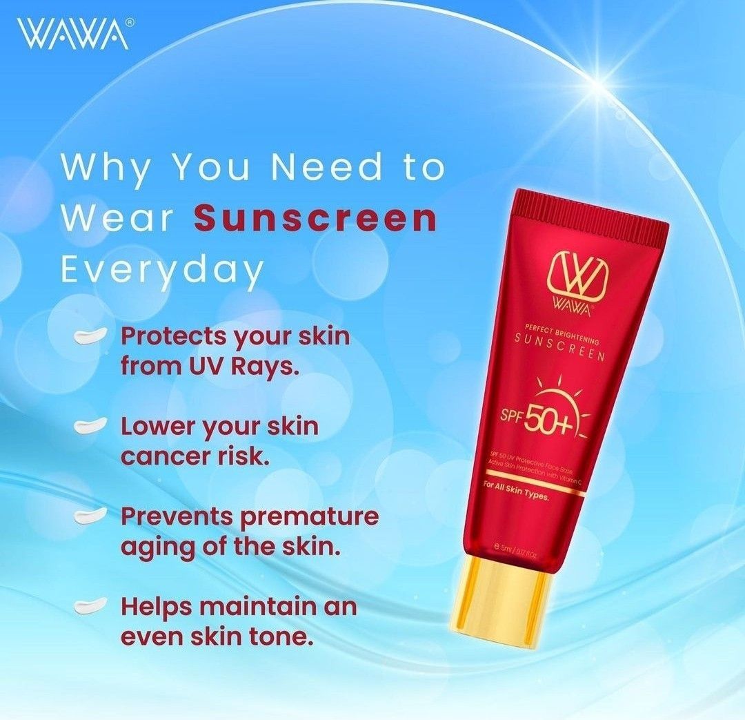 Wawa Glow Skin 3 in 1 | Perfect Sunscreen | Tinted Sunscreen | Pore Primer