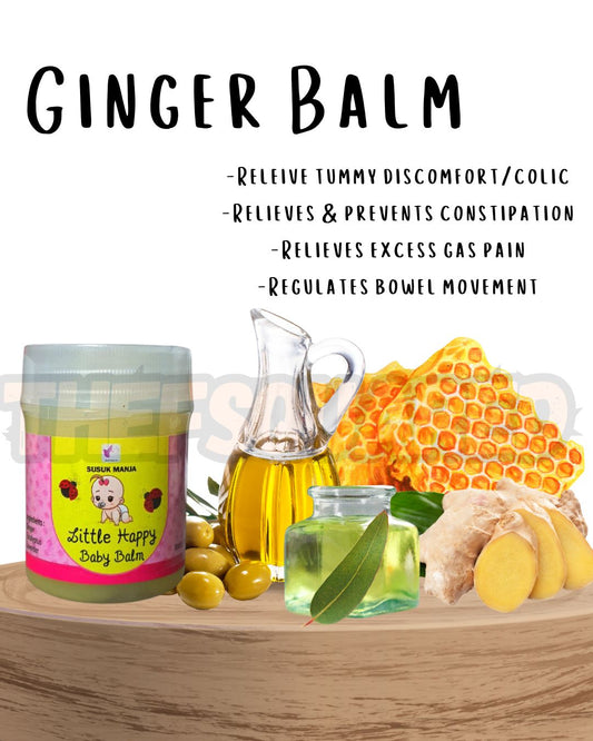 Ginger Balm ( Little Happy Baby Balm ) soothes cold | tummy discomfort / colic