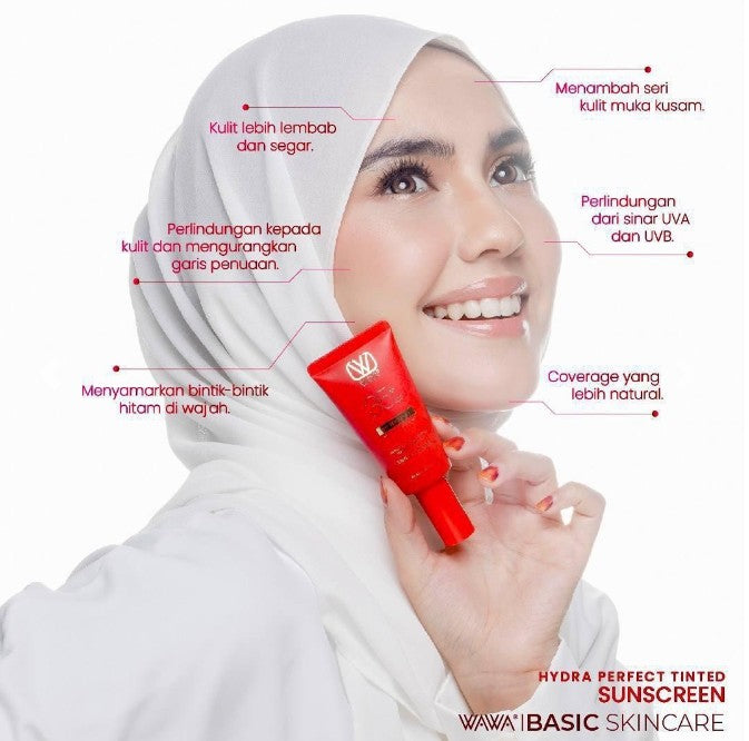 Wawa Glow Skin 3 in 1 | Perfect Sunscreen | Tinted Sunscreen | Pore Primer