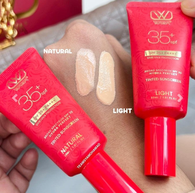 Wawa Glow Skin 3 in 1 | Perfect Sunscreen | Tinted Sunscreen | Pore Primer