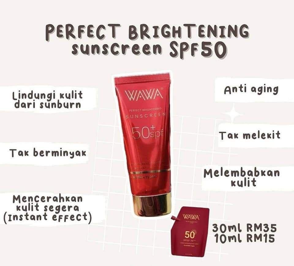 Wawa SPF50 Perfect Brightening Sunscreen