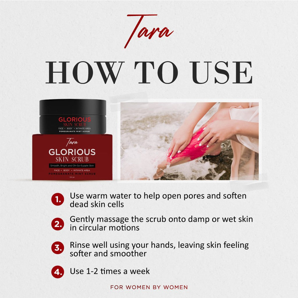 Tara Glorious Skin Scrub | Exfoliate | Feminine Hygiene